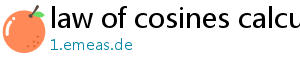 law of cosines calculator